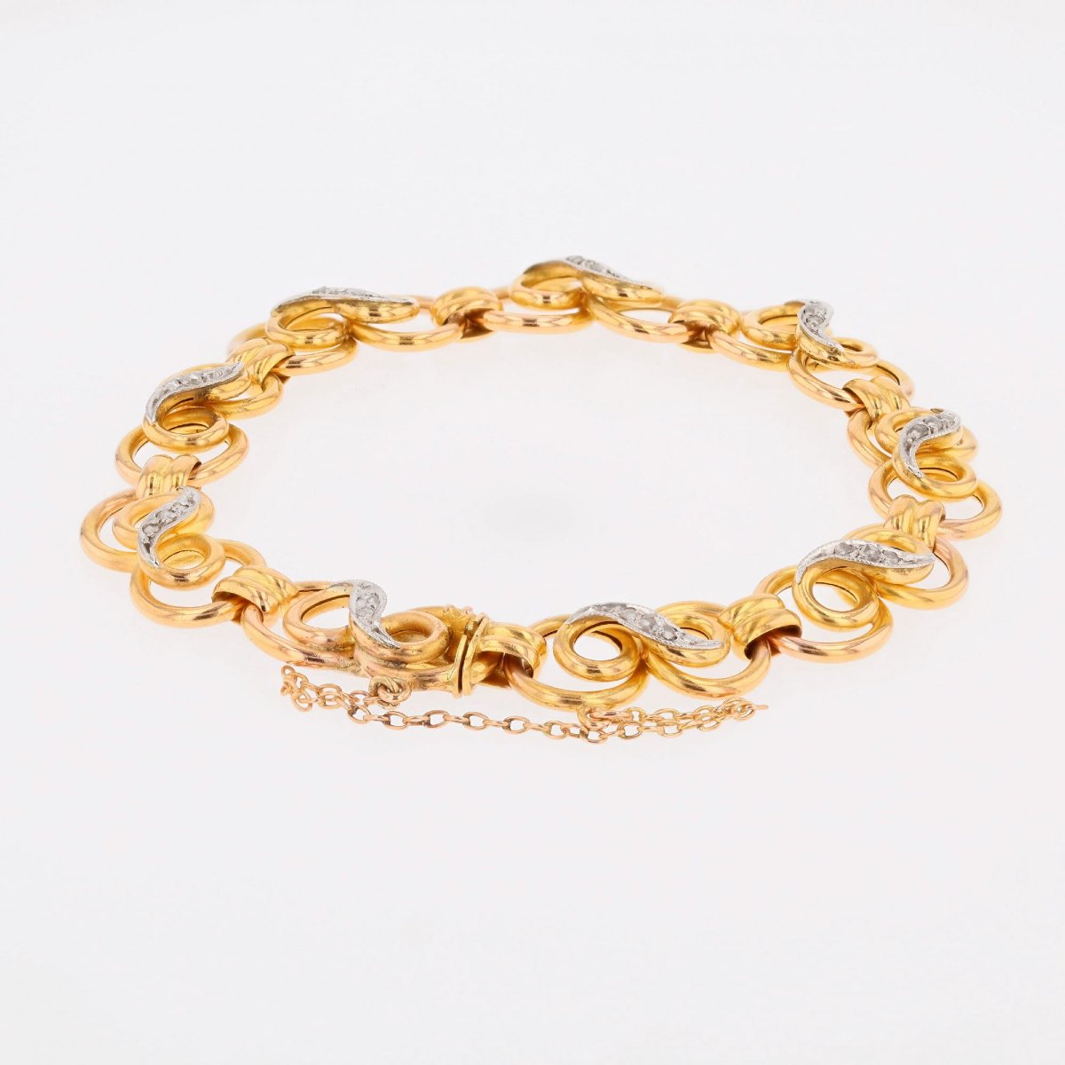 Antique Bracelet With Infinity Motif And Rose-cut Diamonds-photo-6
