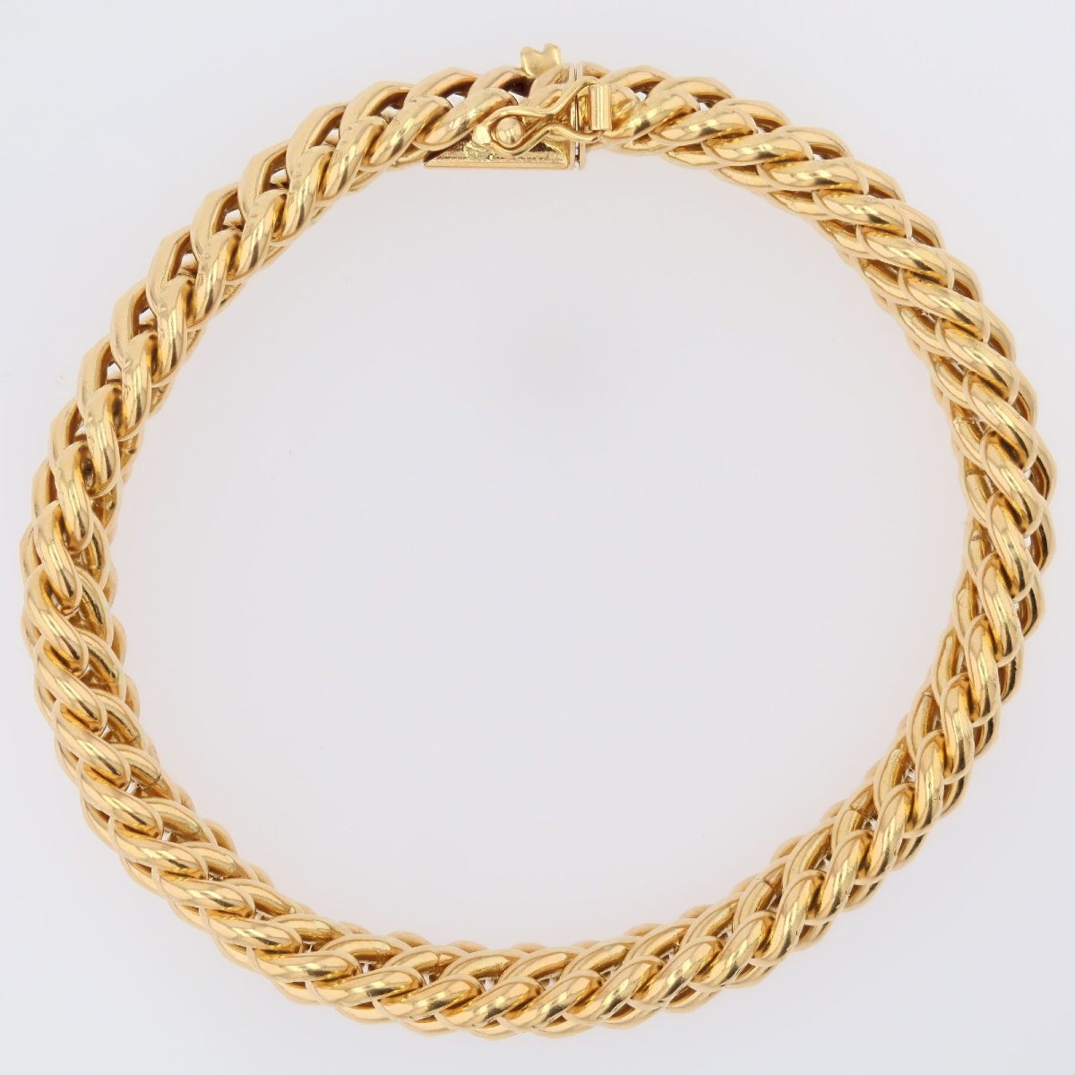 Bracelet or jaune maille américaine-photo-4