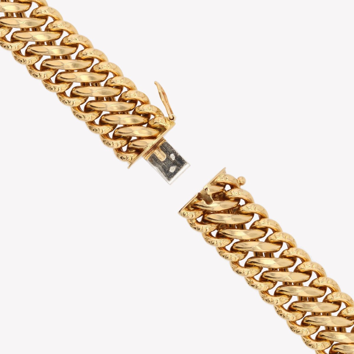 Bracelet or jaune maille américaine-photo-5