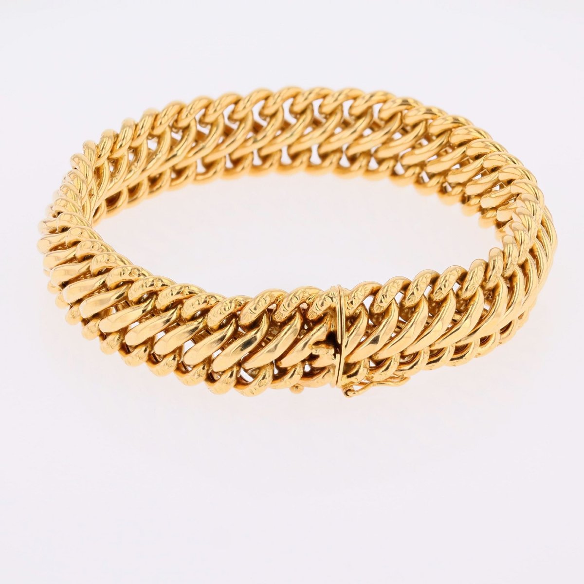 Bracelet or jaune maille américaine-photo-6