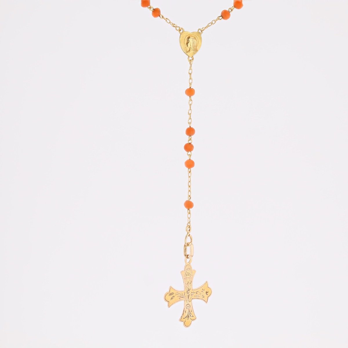 Rose Gold And Coral Rosary-photo-1