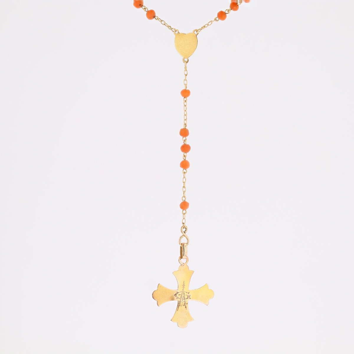 Rose Gold And Coral Rosary-photo-2