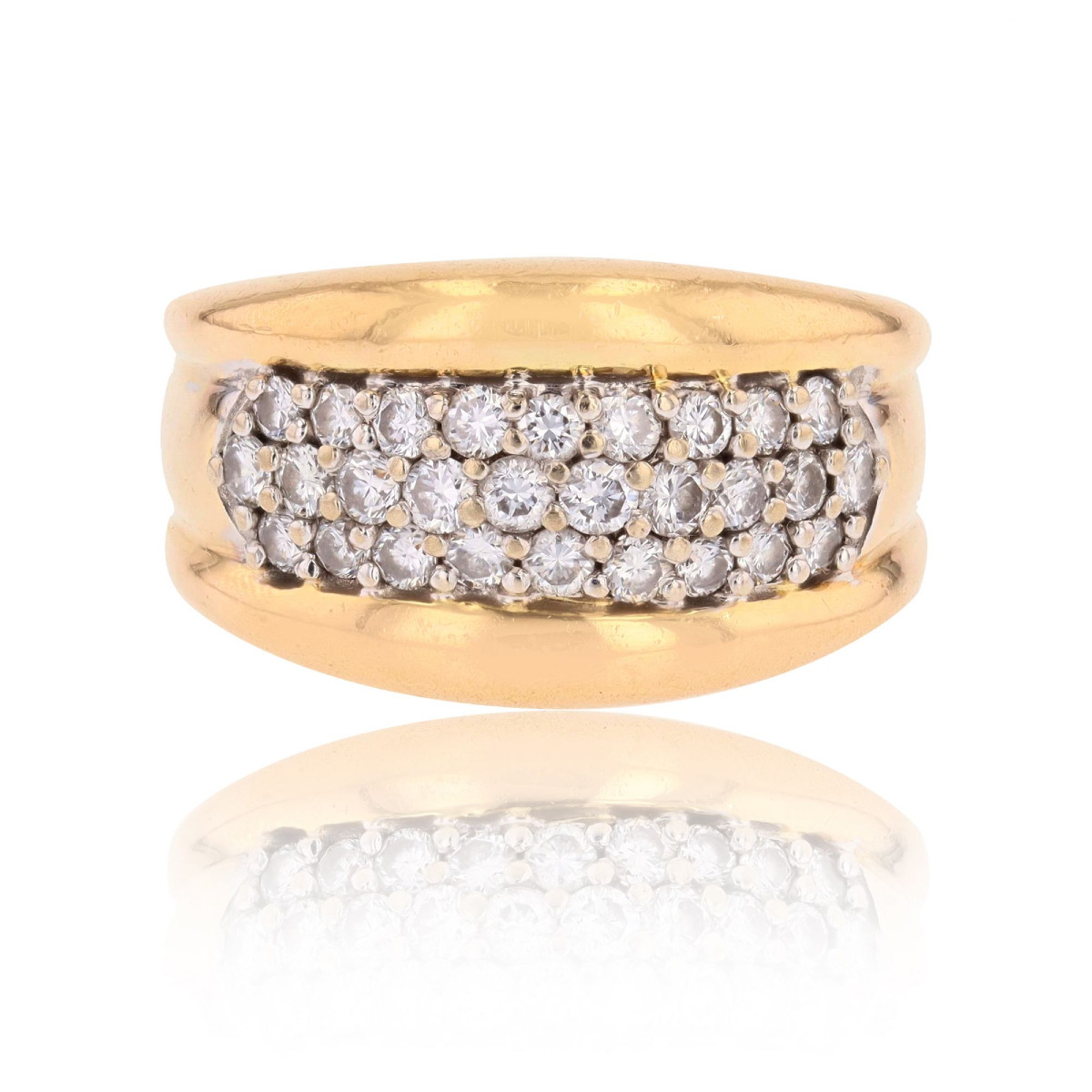 Bague jonc diamants occasion