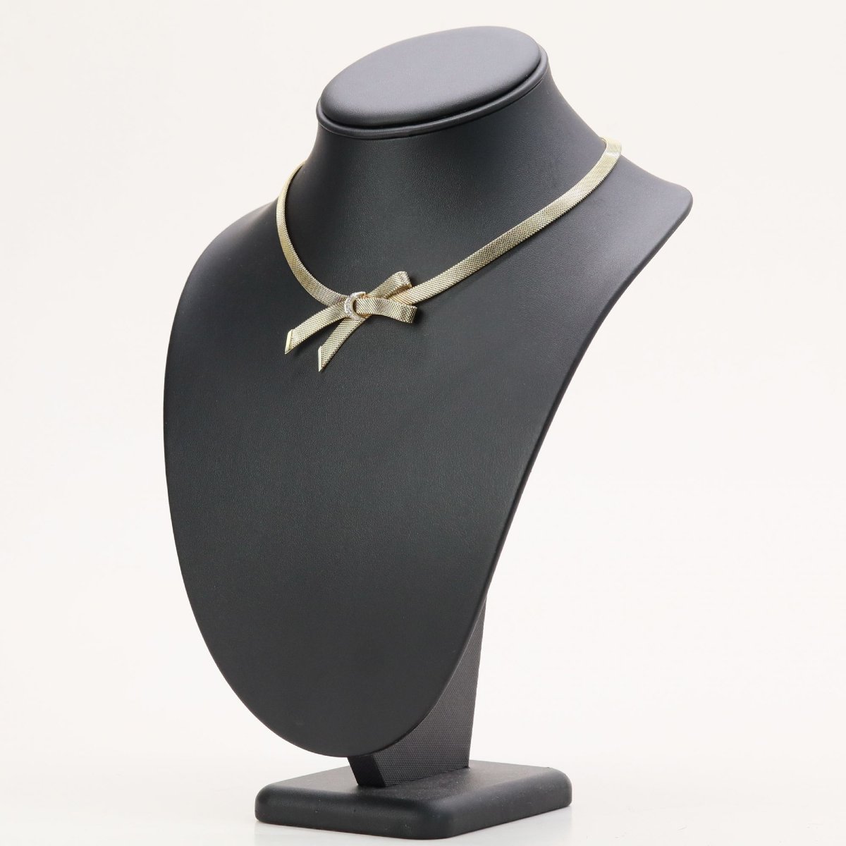 Collier ruban or jaune diamants-photo-3