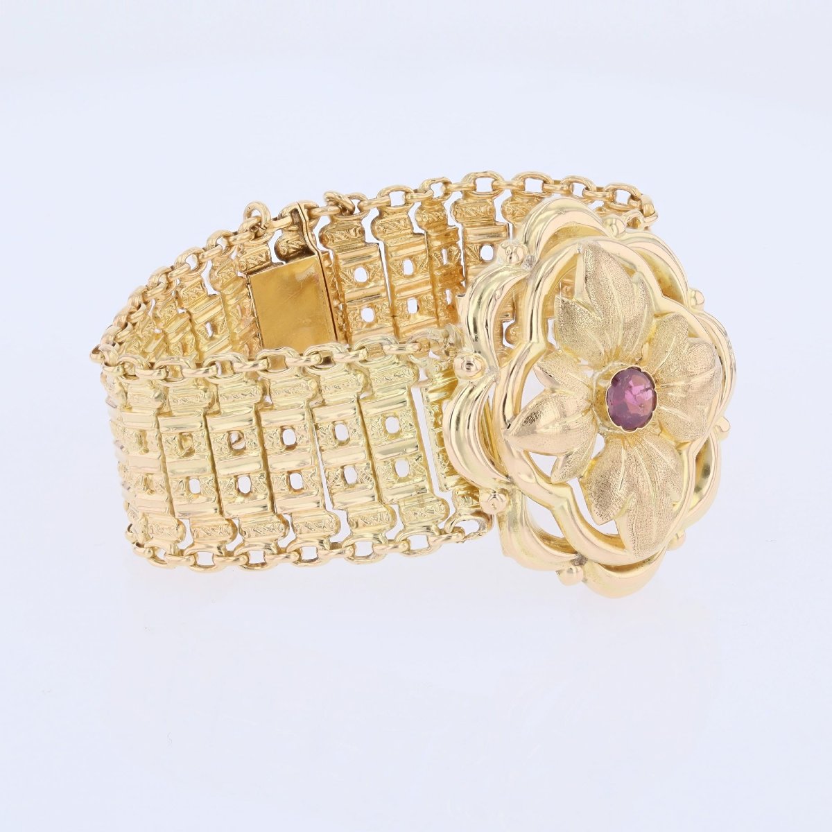 Antique Gold And Garnet Bracelet-photo-1