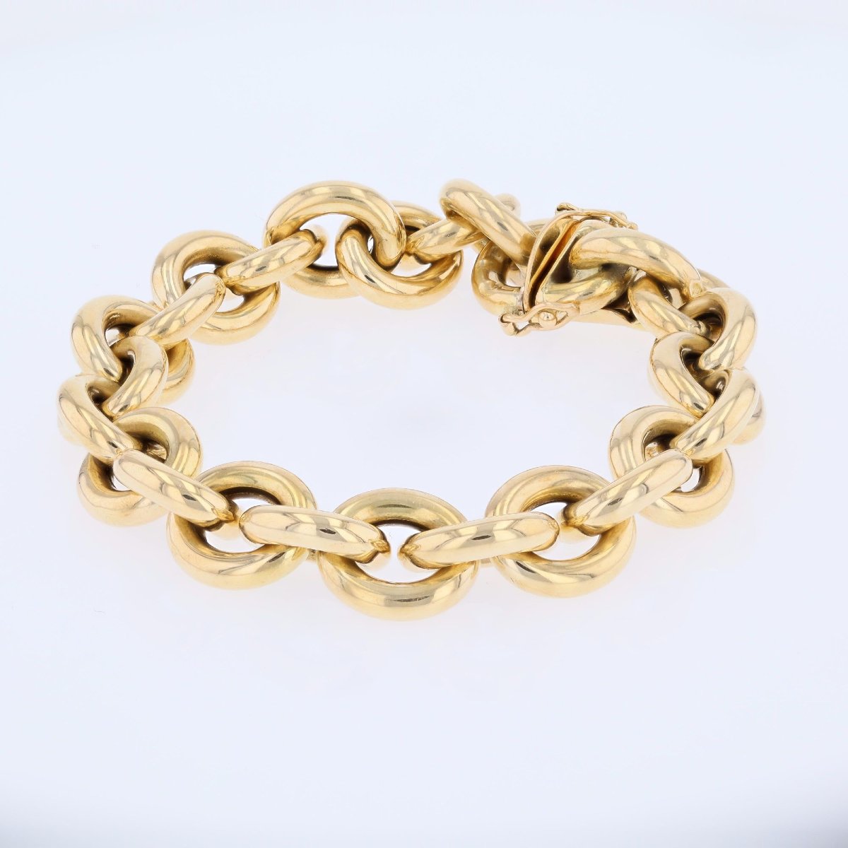 Gold Bracelet With Curb Link-photo-4