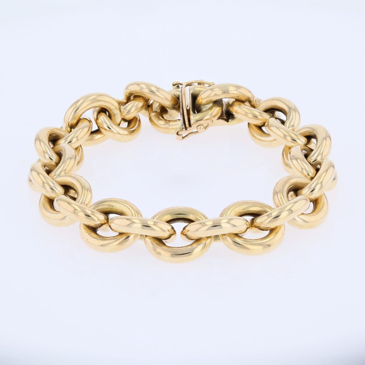 Gold Bracelet With Curb Link-photo-6