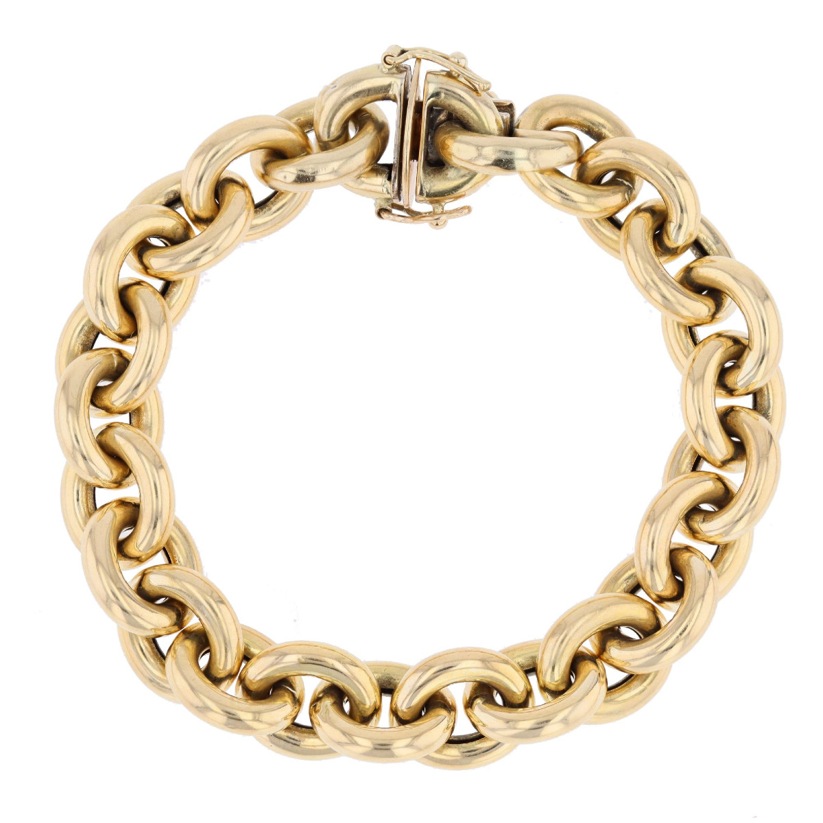 Gold Bracelet With Curb Link