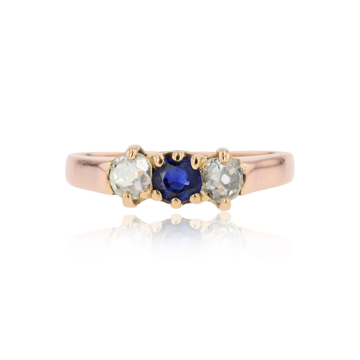 Antique Sapphire And Diamond Garter Ring