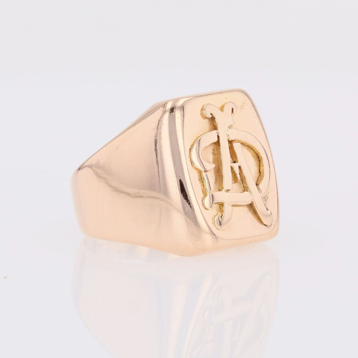 Chevalière or rose initiales AD-photo-1