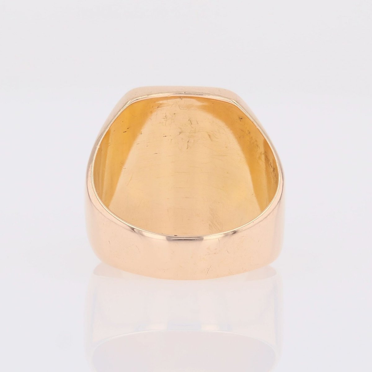 Chevalière or rose initiales AD-photo-4