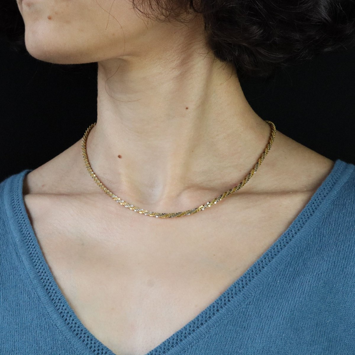 Two-tone Gold Twisted Chain-photo-2