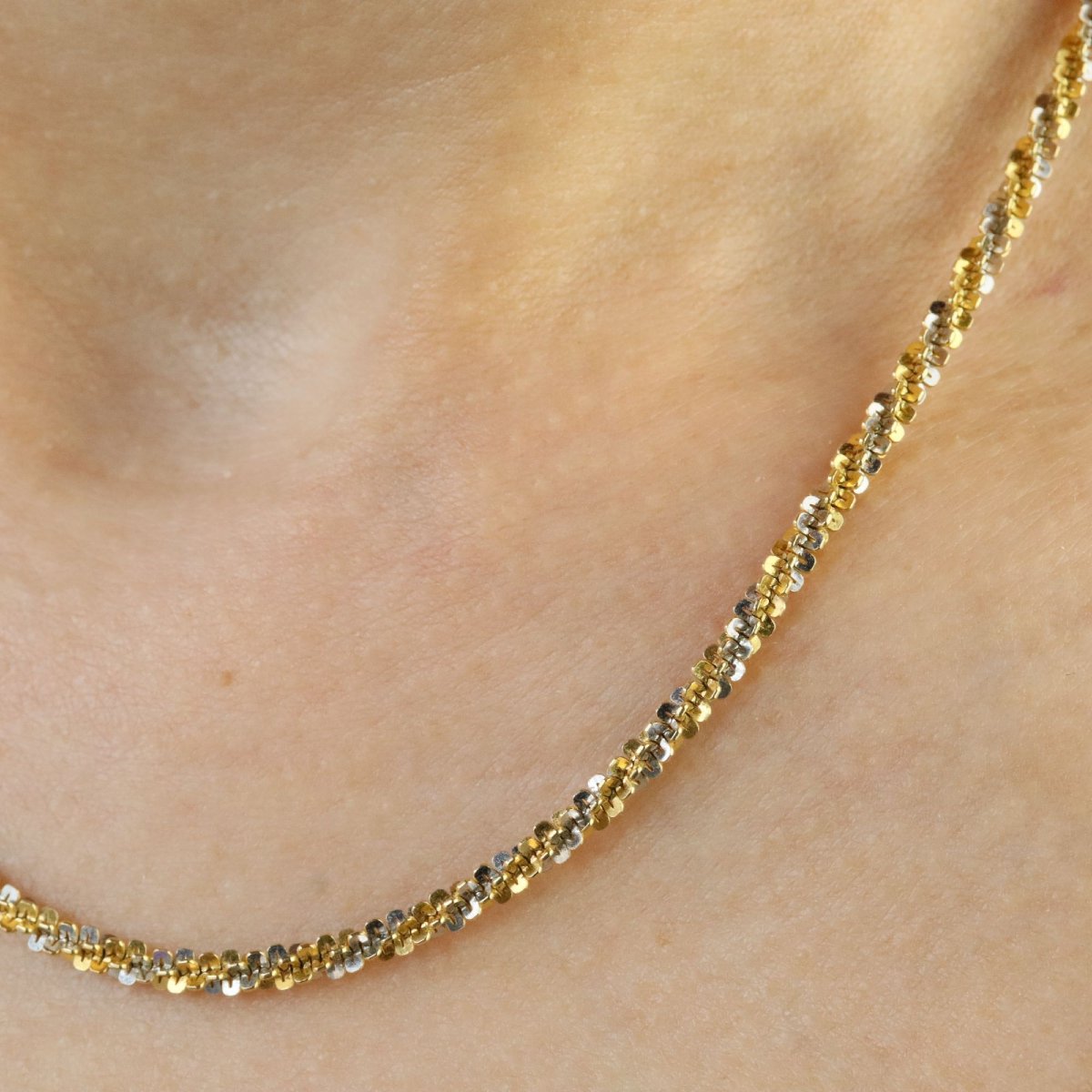Two-tone Gold Twisted Chain-photo-6