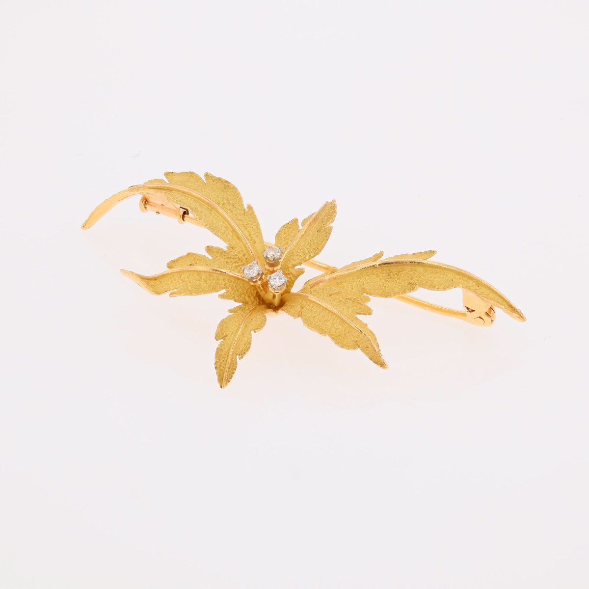 Broche vintage en or amati et diamants-photo-4