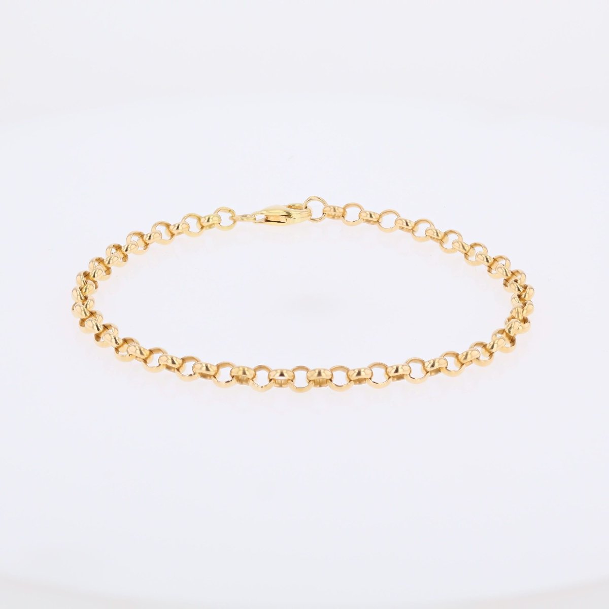 Yellow Gold Curb Chain Bracelet-photo-4