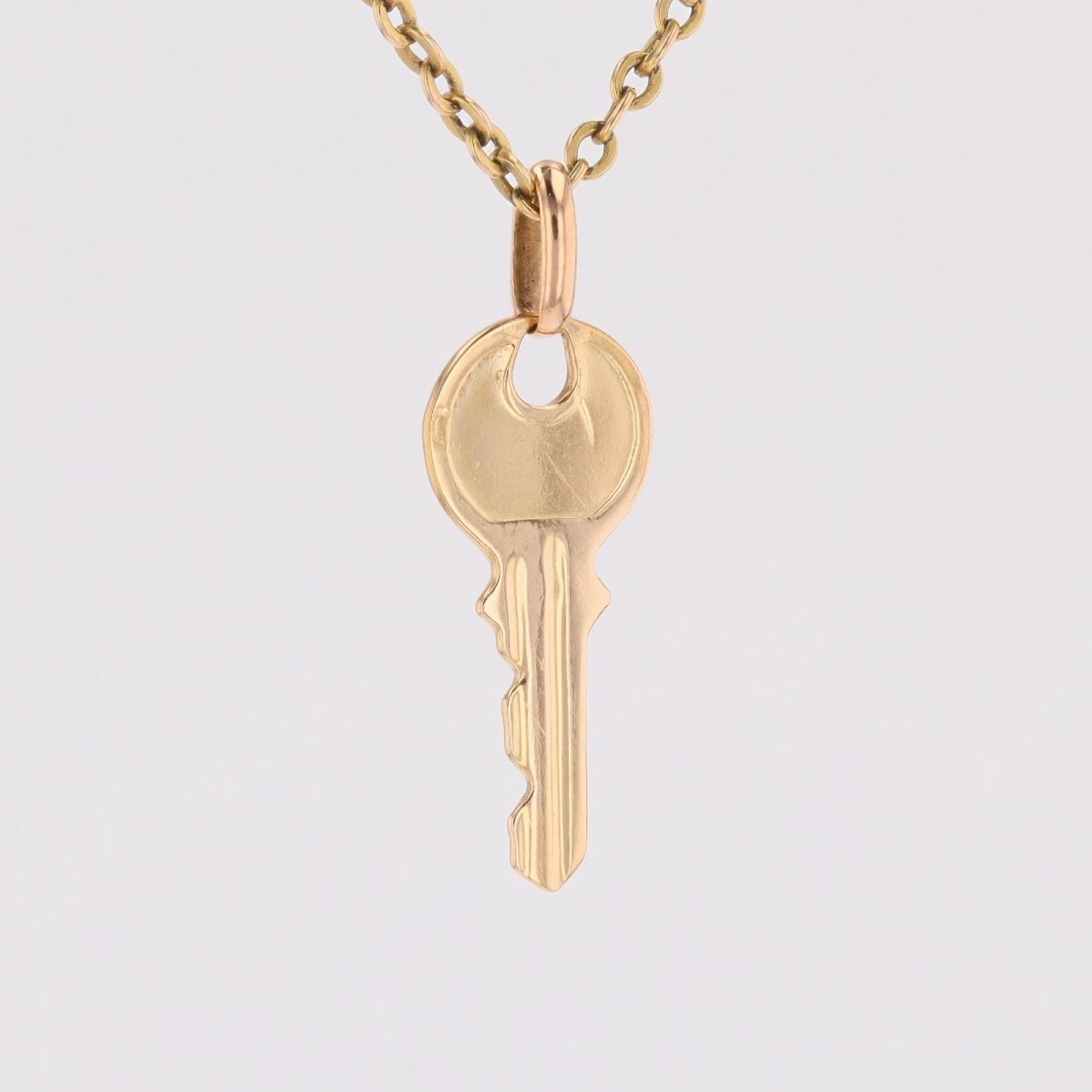 Gold Key Charm Pendant-photo-1