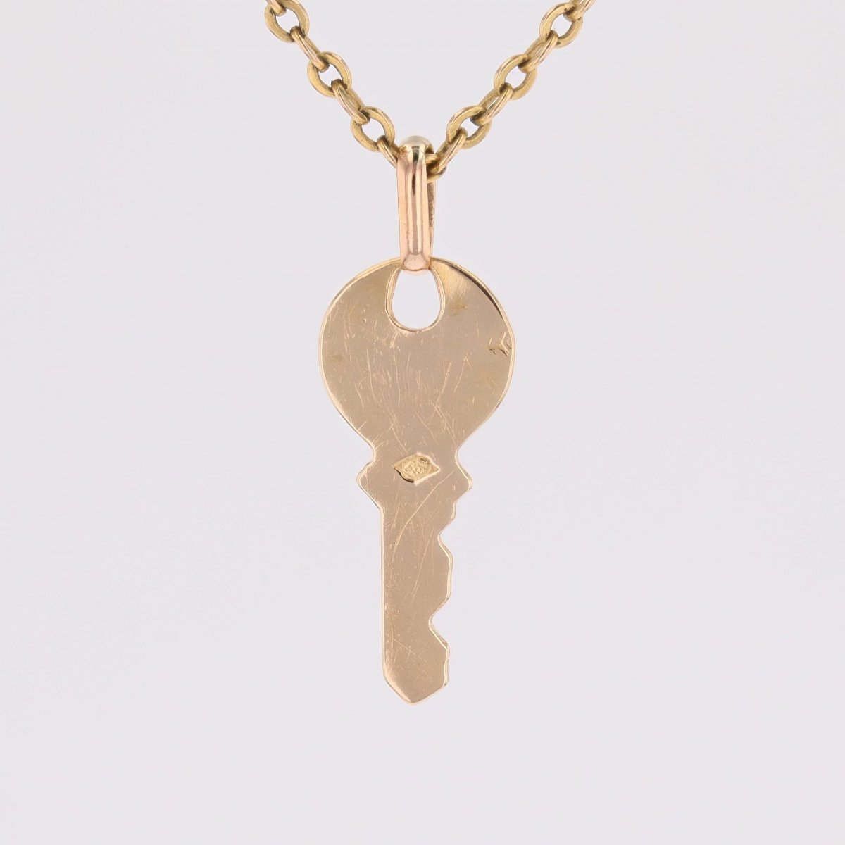 Gold Key Charm Pendant-photo-4