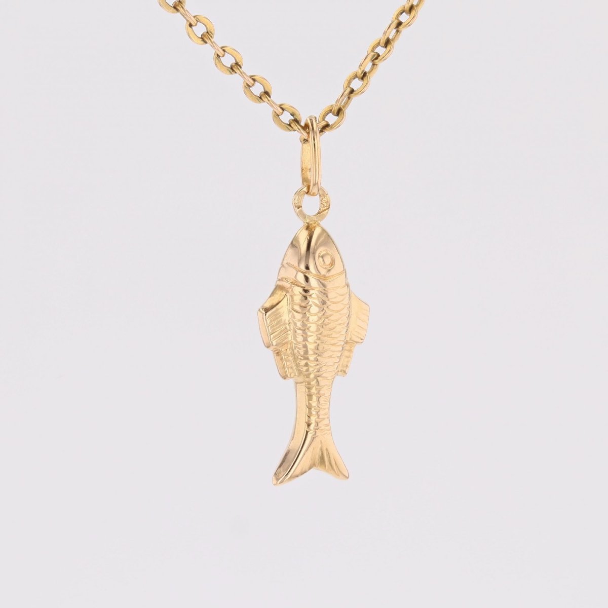 Pendentif or jaune poisson-photo-1