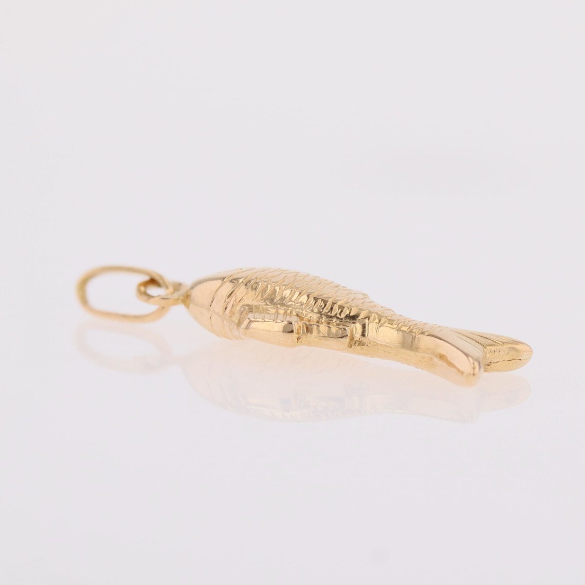 Pendentif or jaune poisson-photo-3