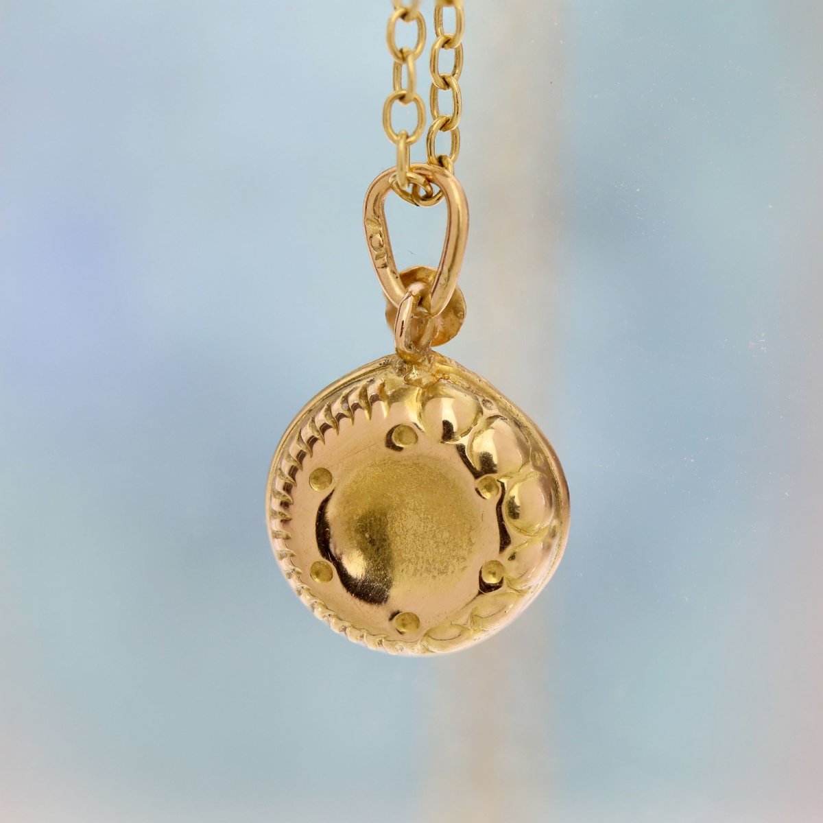 Tastevin Pendant In Yellow Gold-photo-3