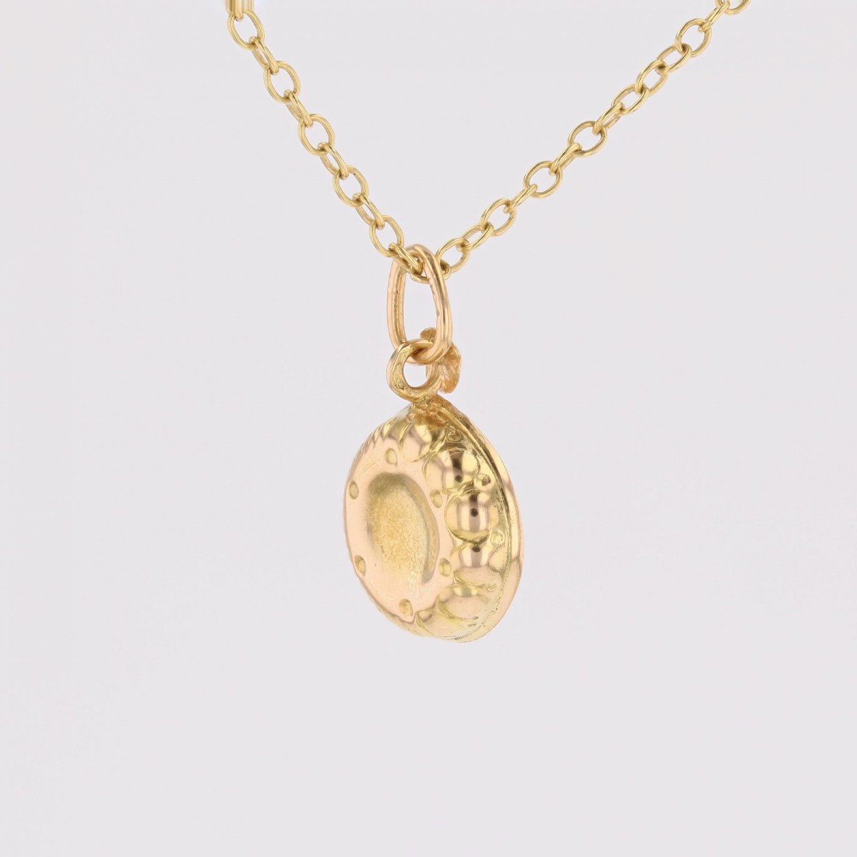 Tastevin Pendant In Yellow Gold-photo-4