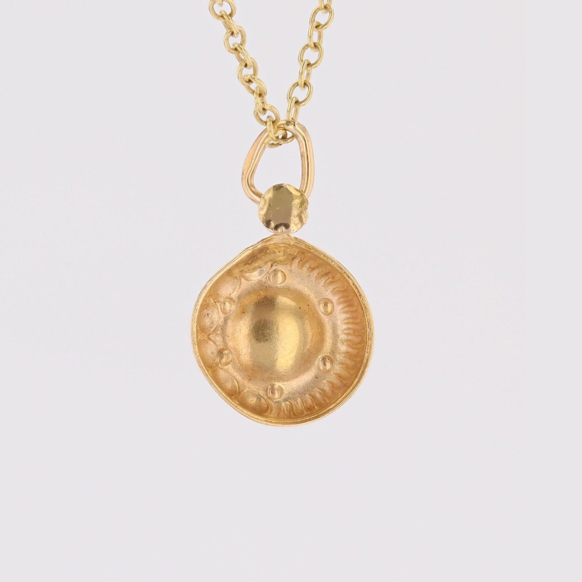 Tastevin Pendant In Yellow Gold-photo-3
