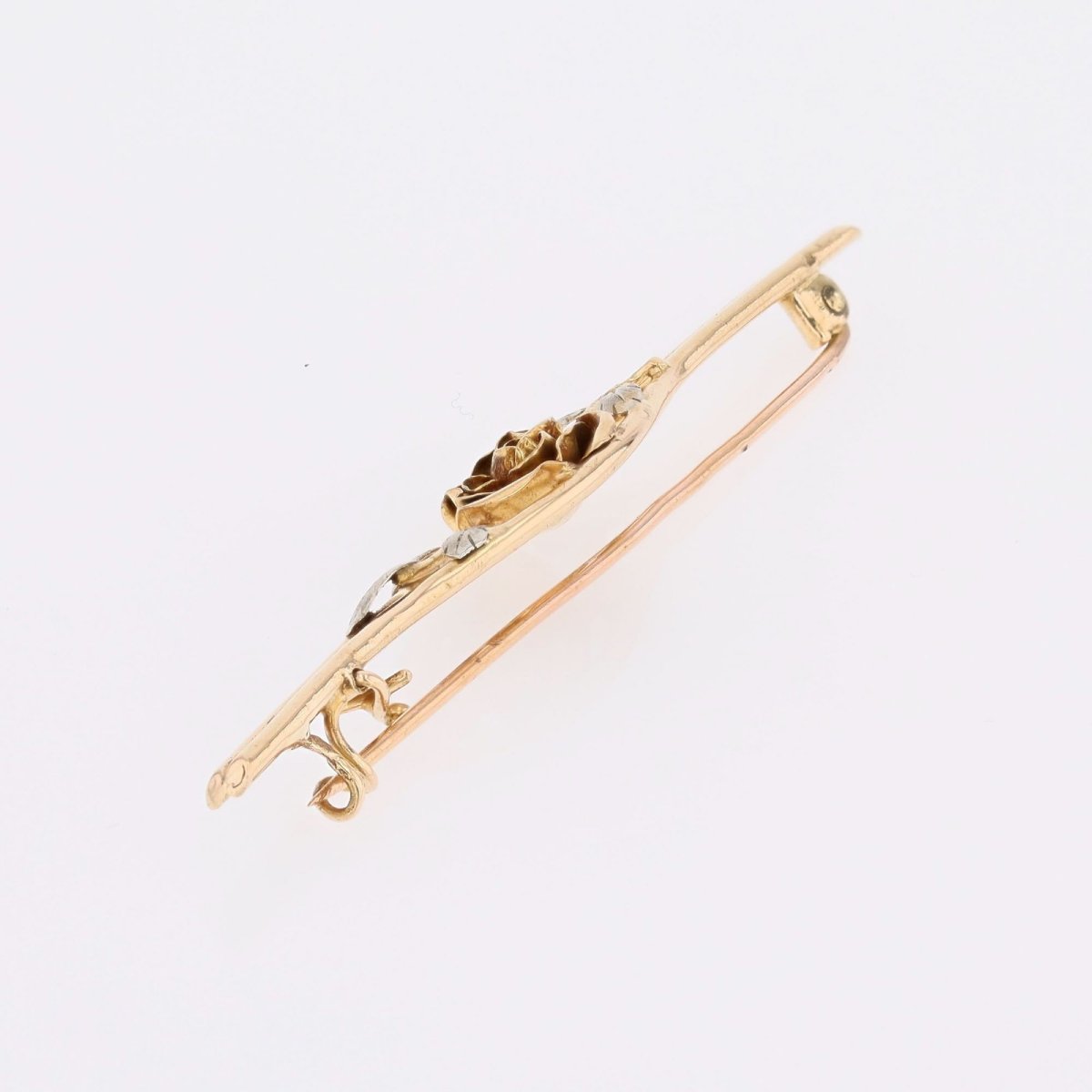 Broche barrette bouton de rose-photo-4