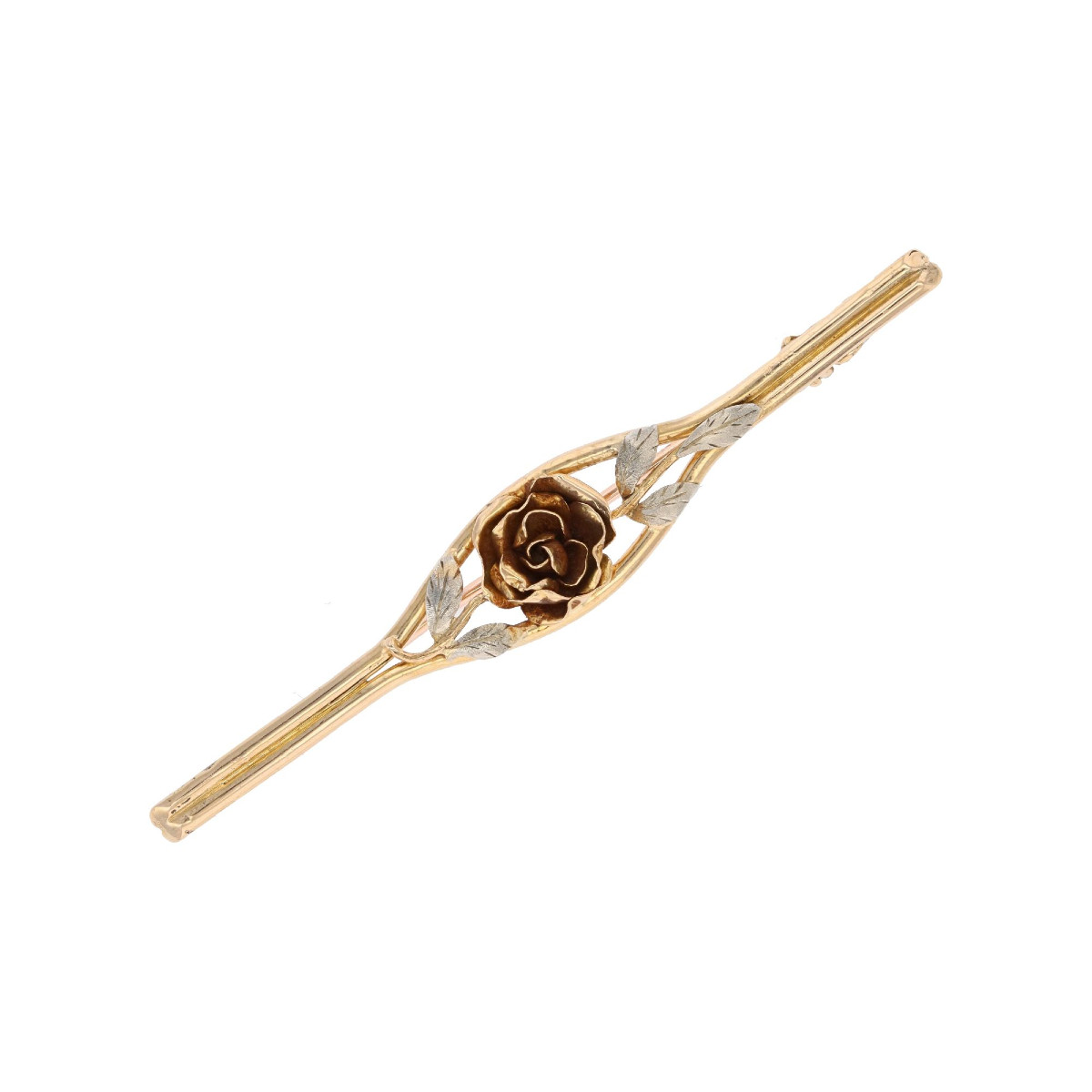 Broche barrette bouton de rose