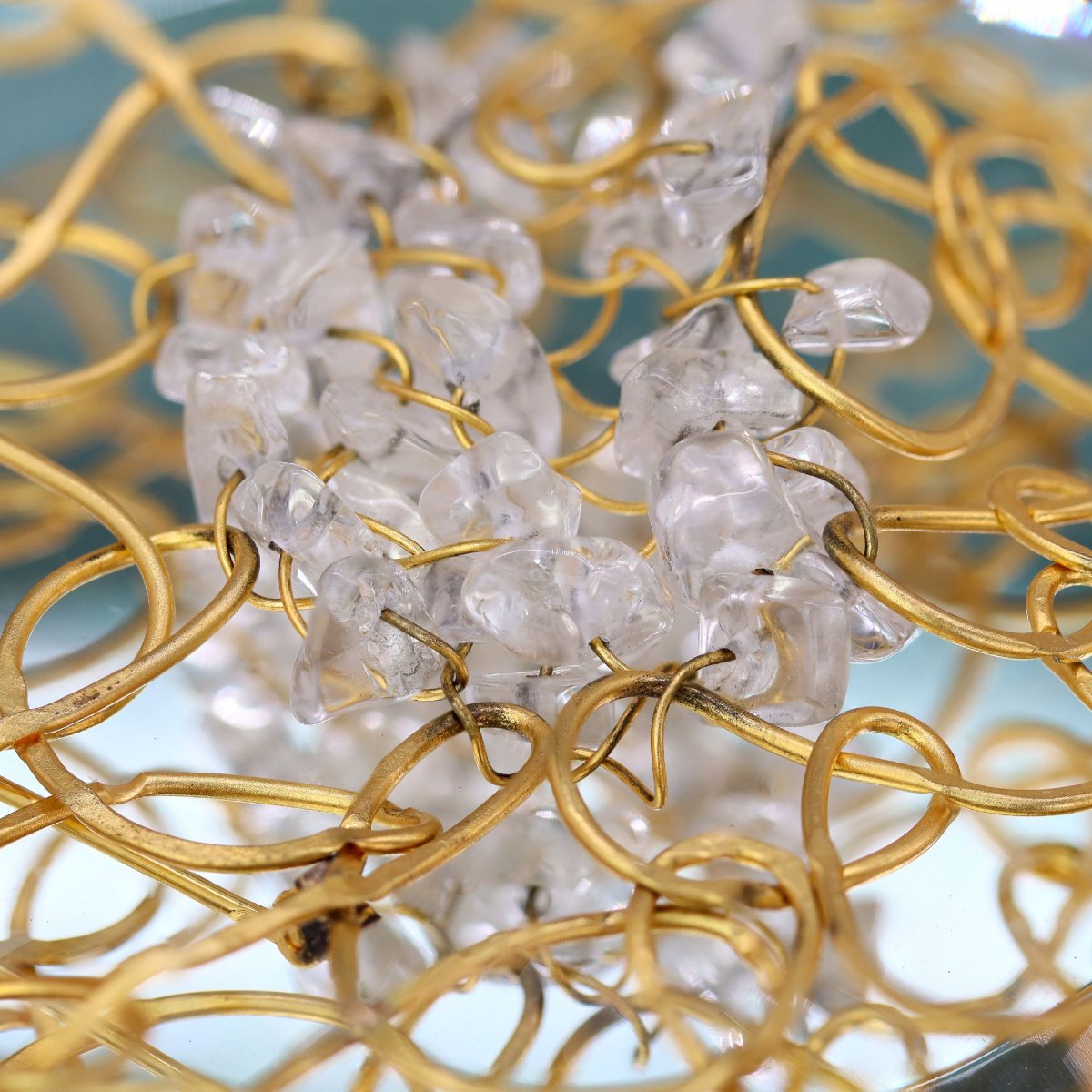 Grande broche ornementale métal doré-photo-5