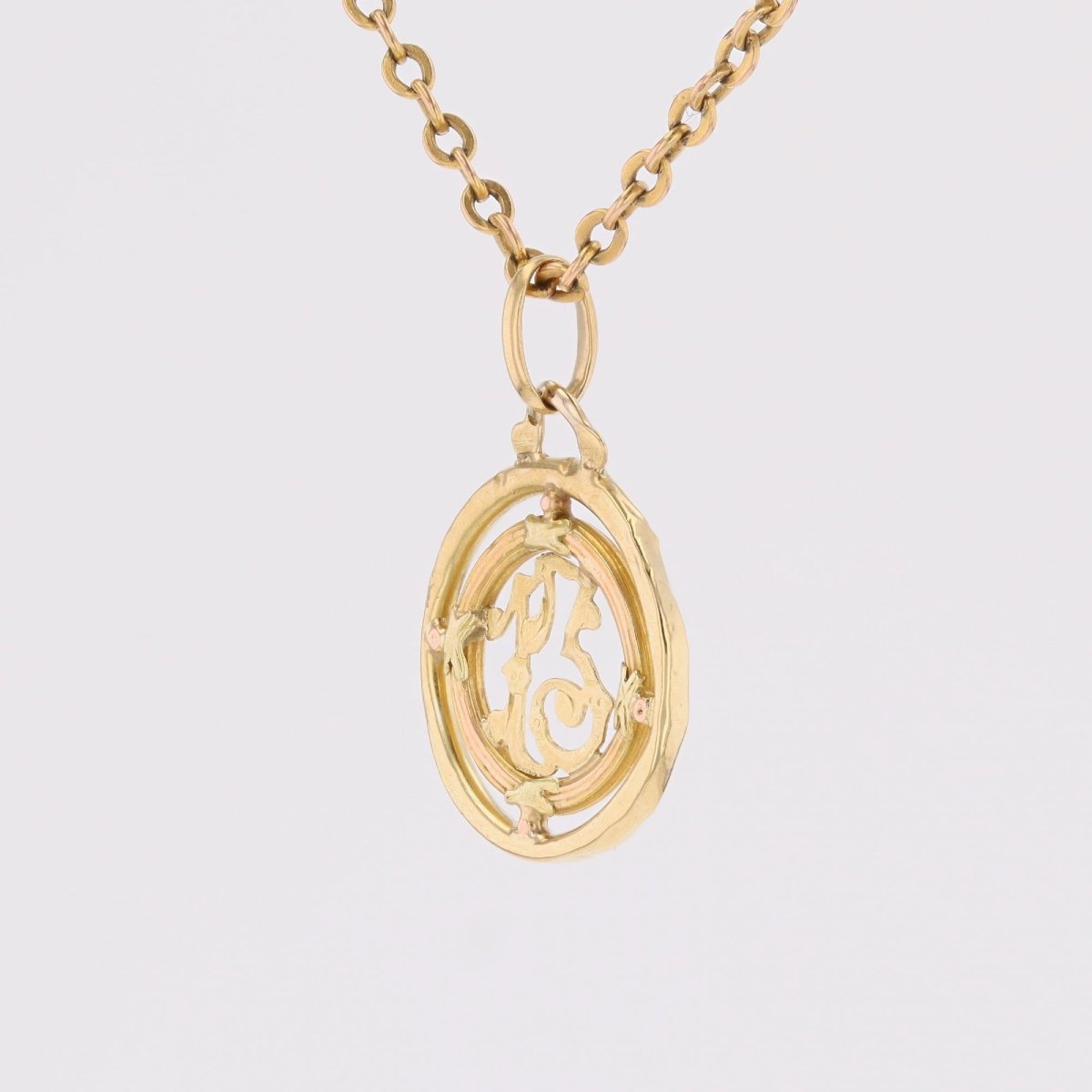 Pendentif ancien or chiffre 13-photo-4