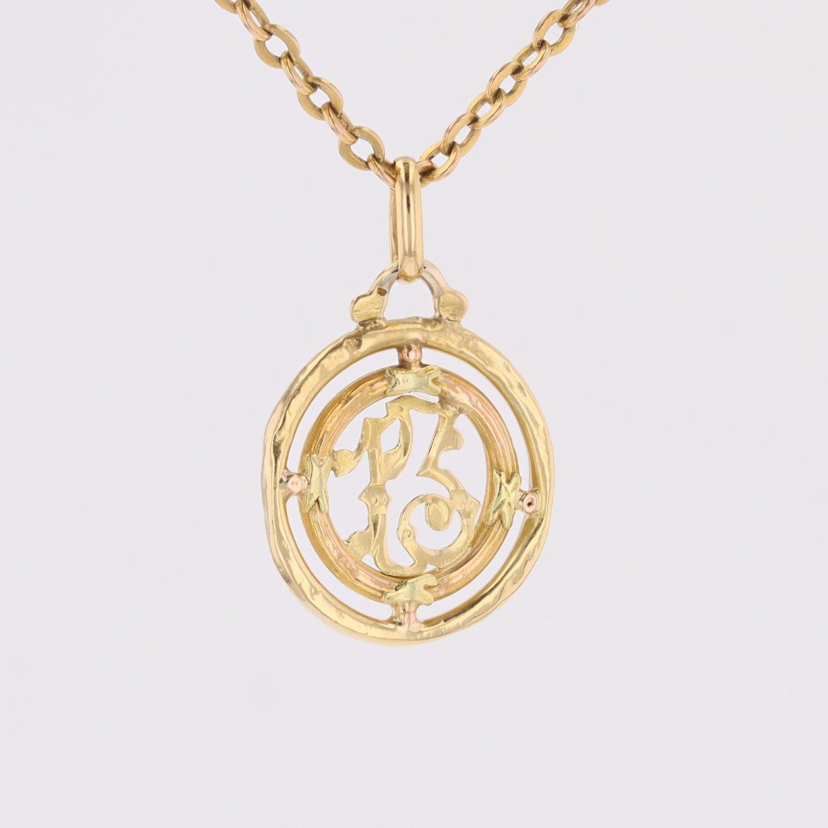 Pendentif ancien or chiffre 13-photo-1
