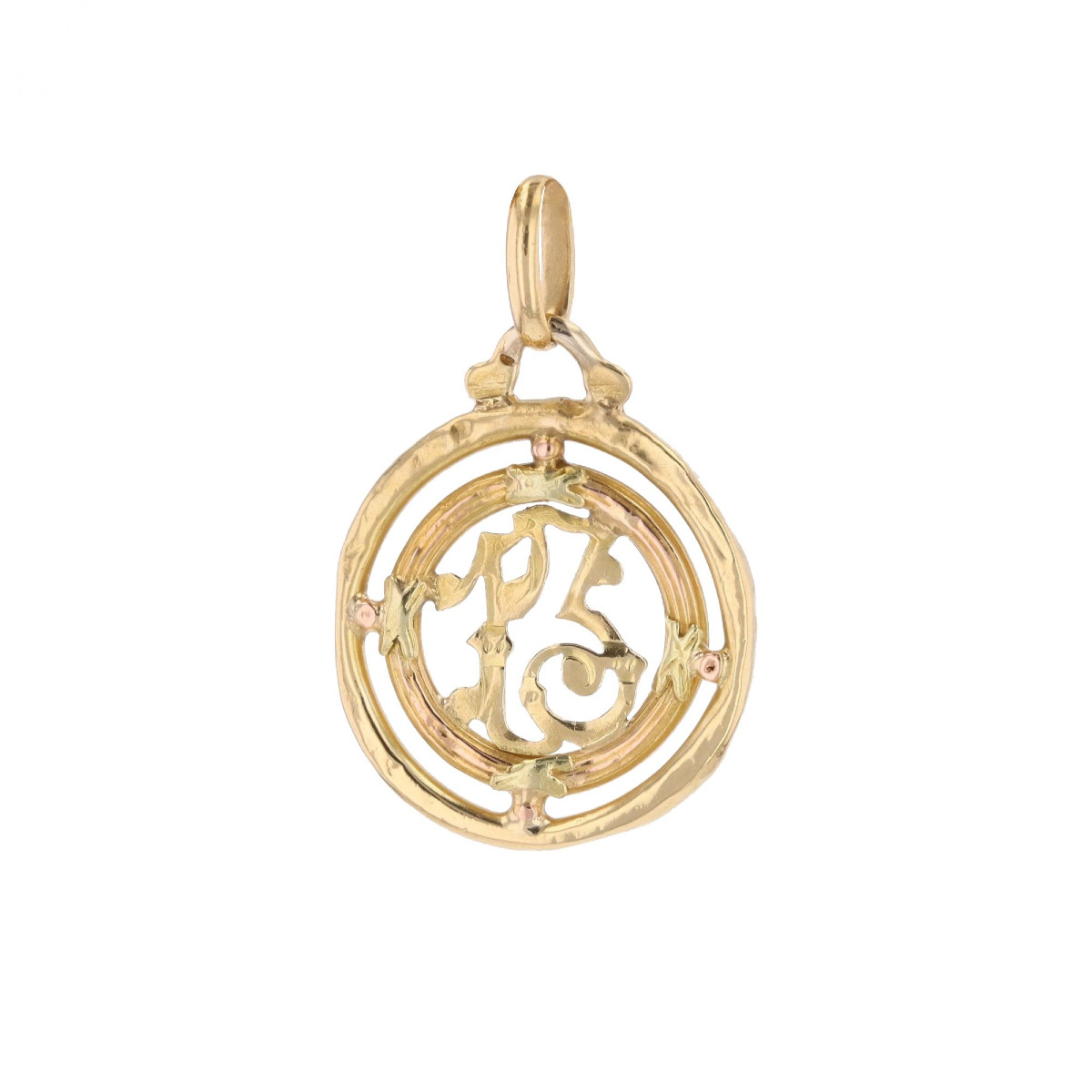 Pendentif ancien or chiffre 13