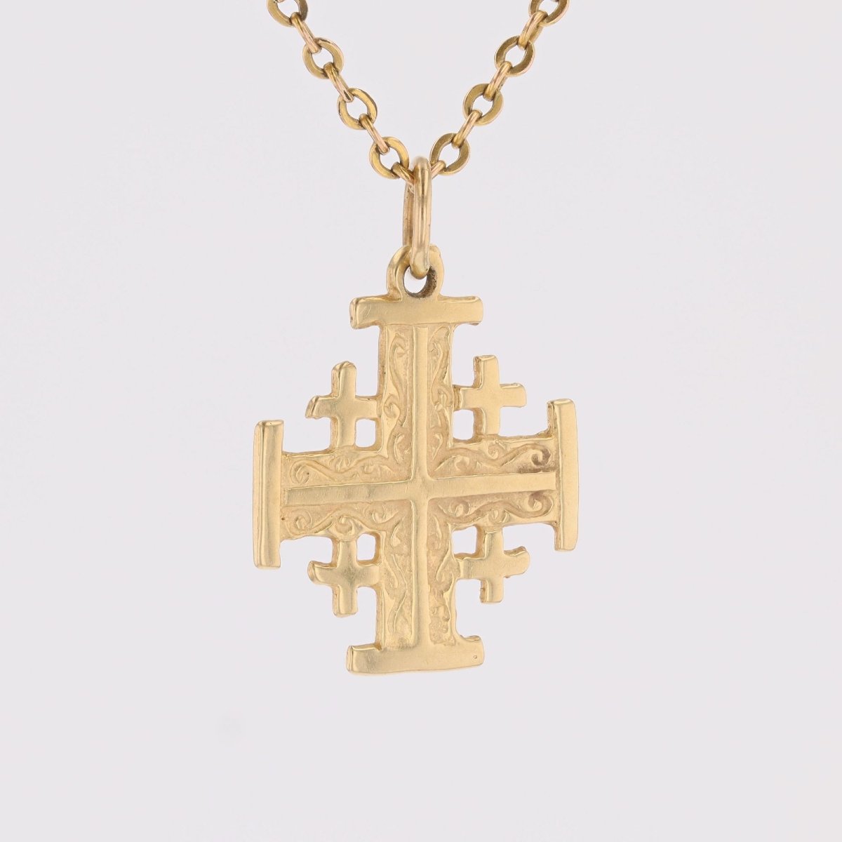 Croix de Jérusalem or jaune-photo-4