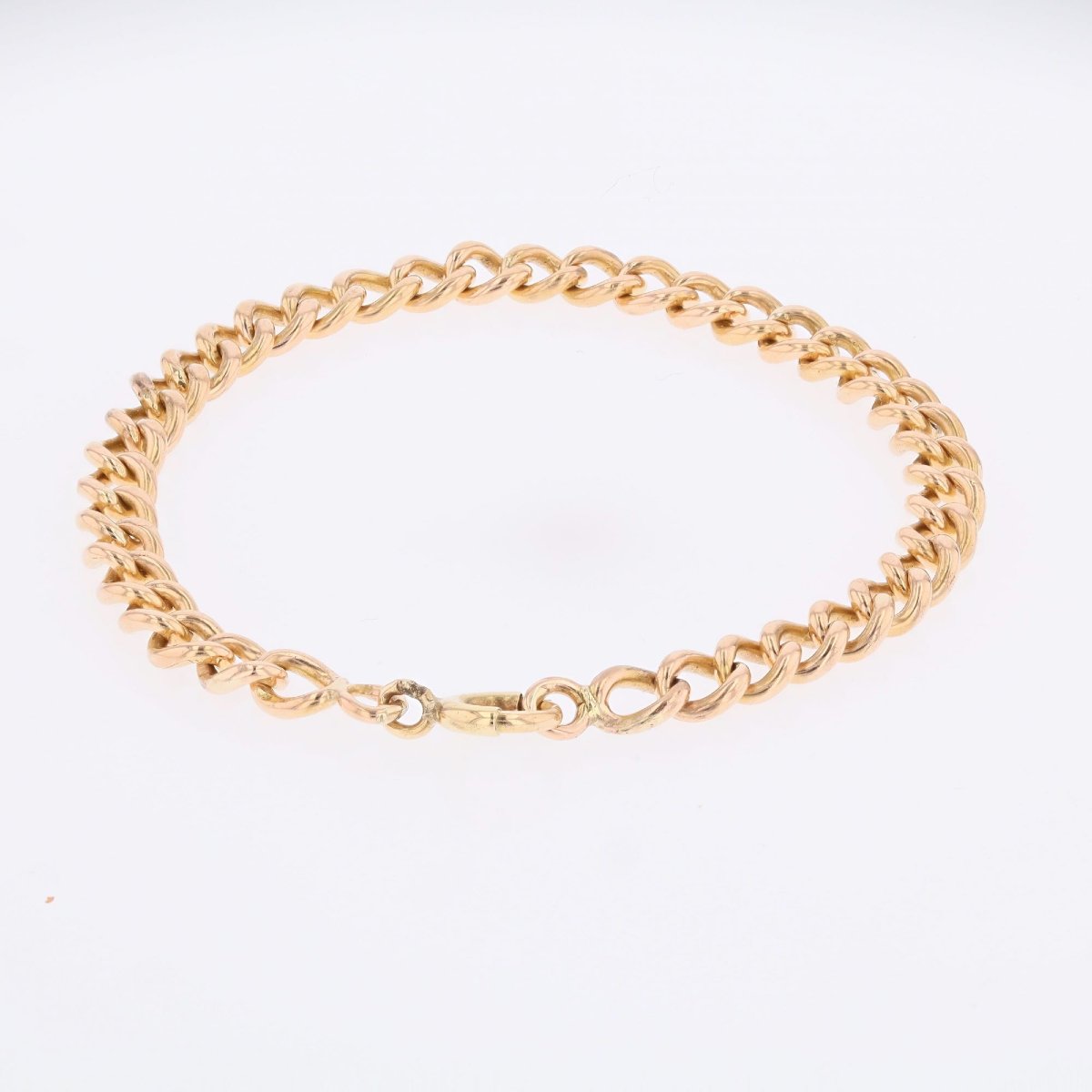 Bracelet maille gourmette or rose-photo-4