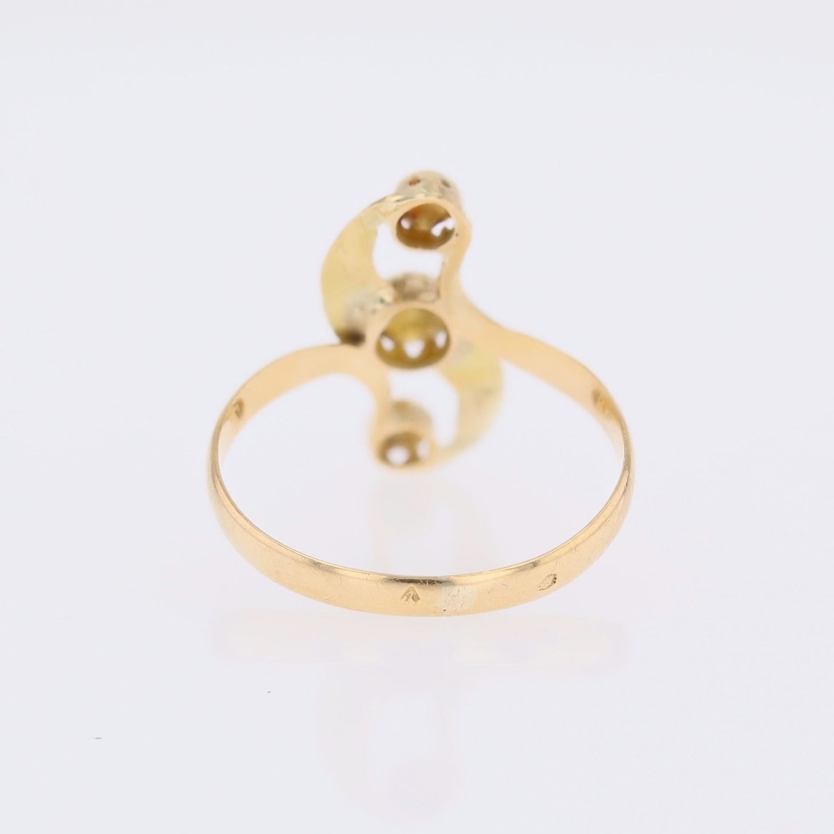 Antique Two-gold Volutes Ring-photo-3