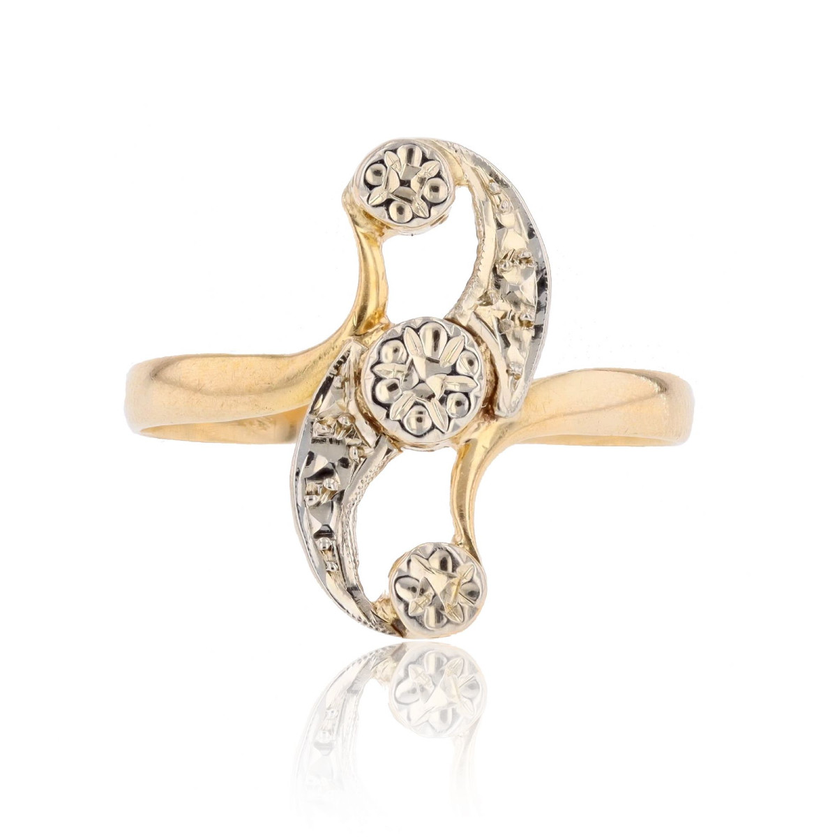 Antique Two-gold Volutes Ring