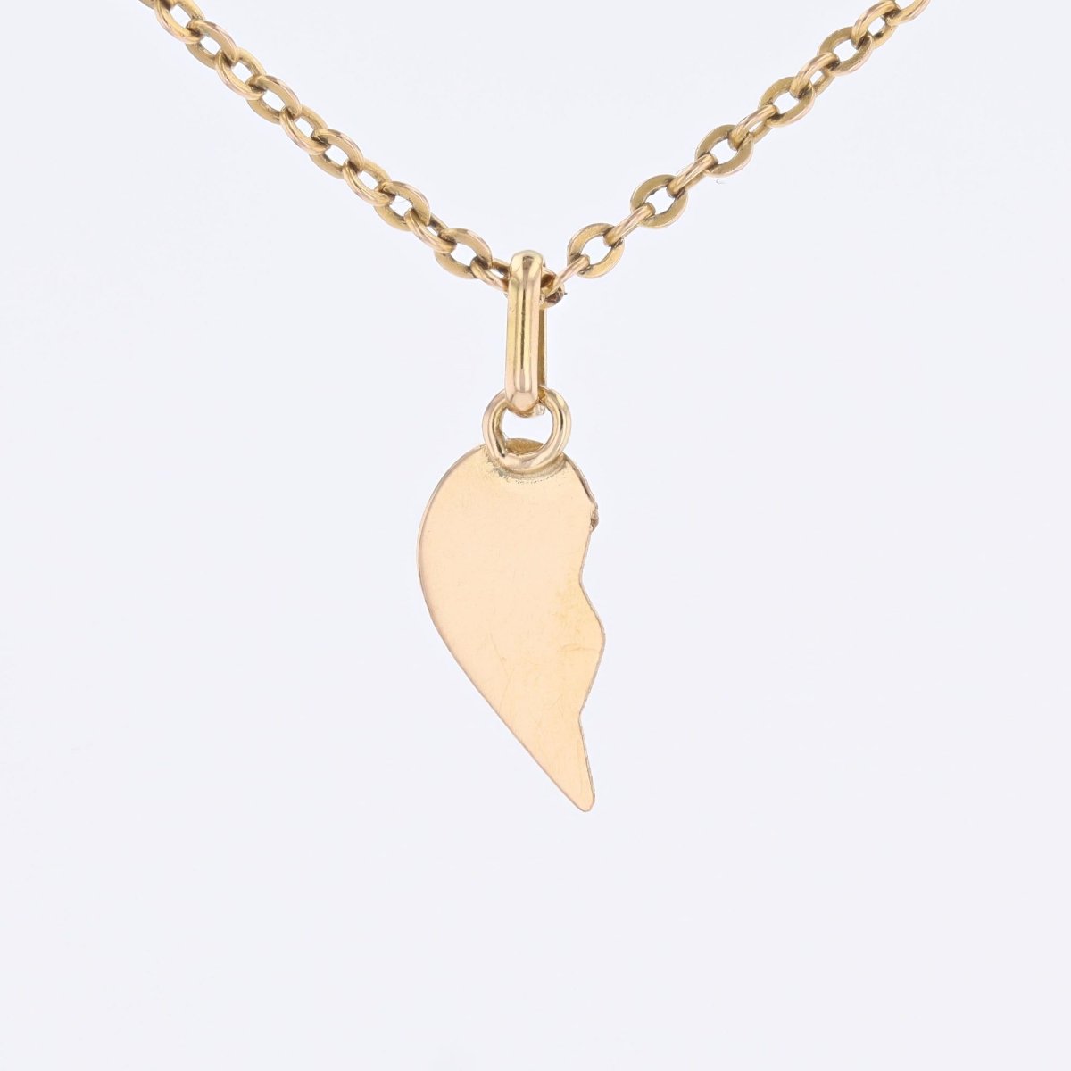 Pendant Charm Half Heart Gold-photo-5