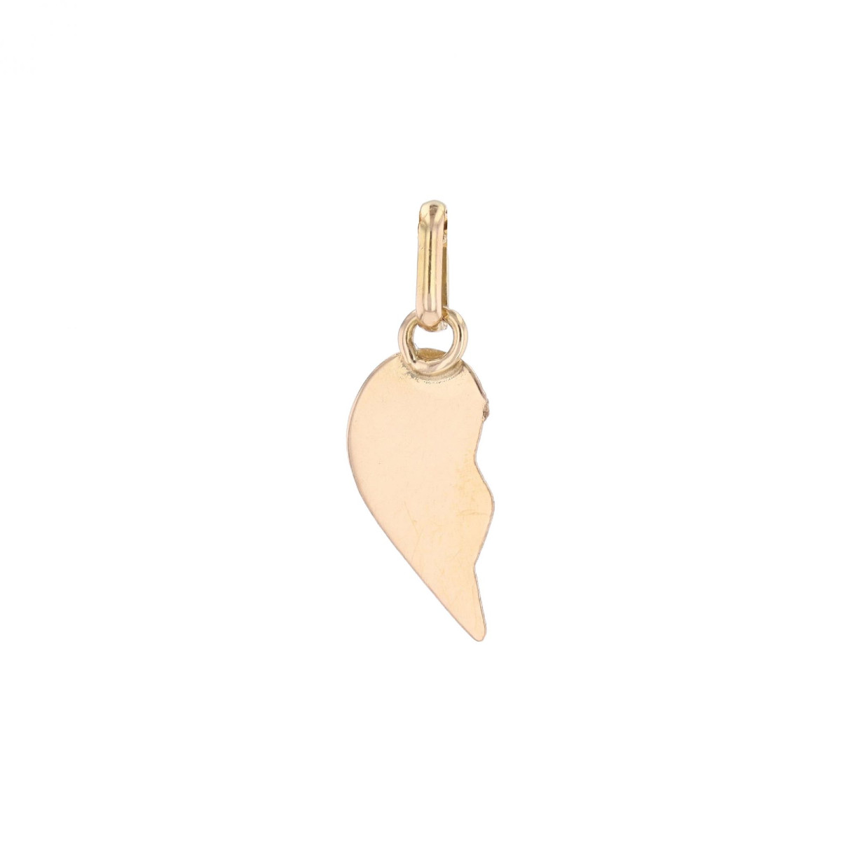 Pendant Charm Half Heart Gold