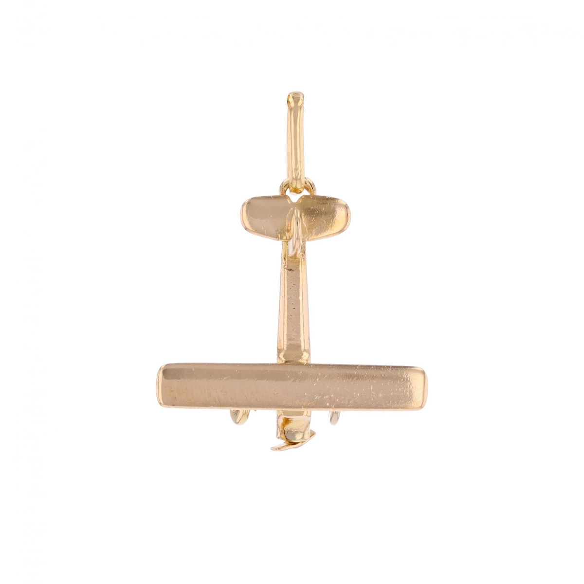 Yellow Gold Airplane Pendant Charm