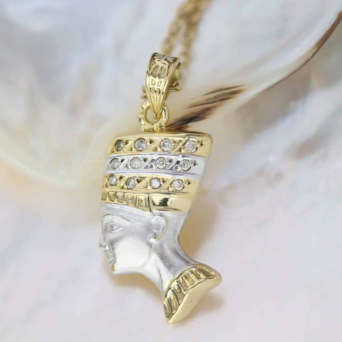 Egyptian Pendant 2 Gold Diamonds-photo-3