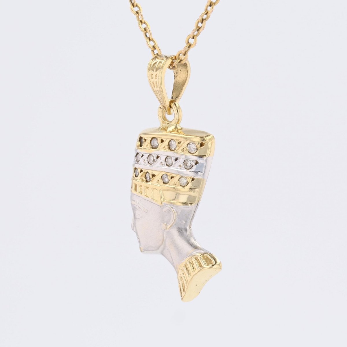 Egyptian Pendant 2 Gold Diamonds-photo-4