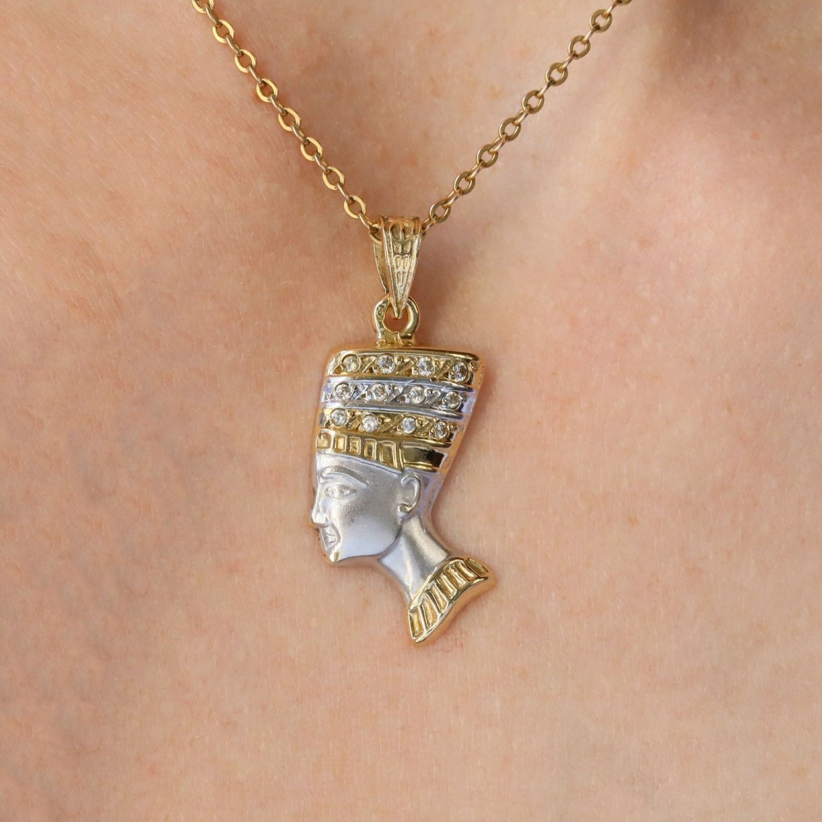Egyptian Pendant 2 Gold Diamonds-photo-3