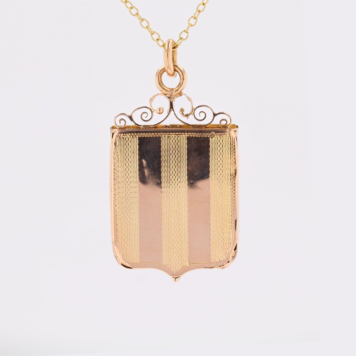 Antique Medallion With Rose Gold Escutcheon-photo-6