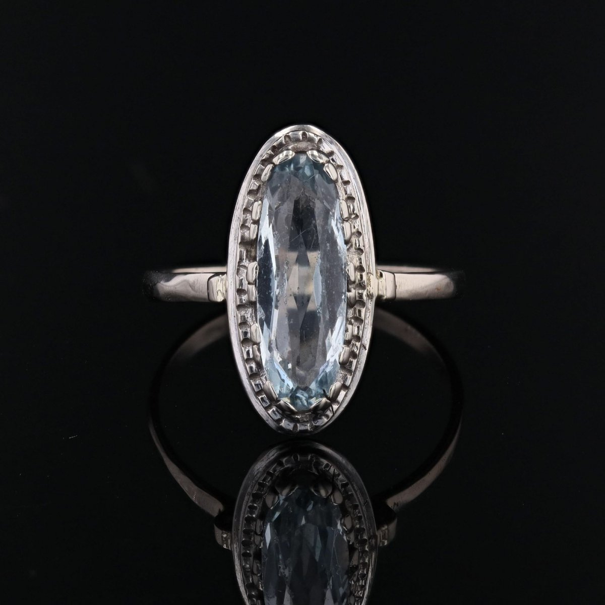 Antique Oval Aquamarine Ring-photo-1
