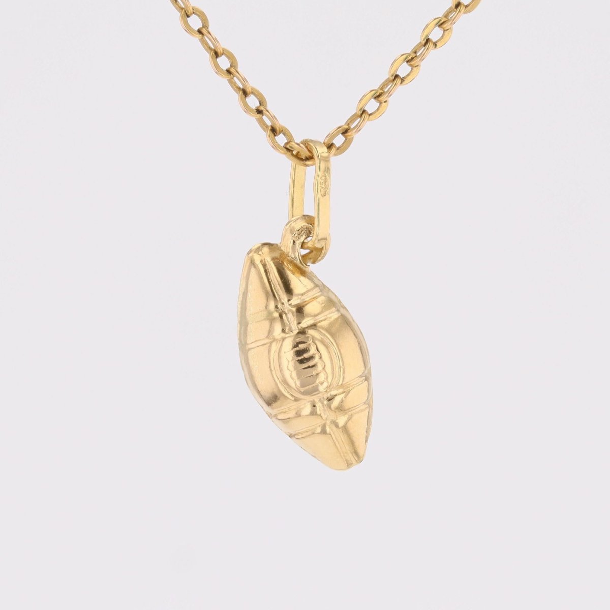 Yellow Gold Pendant American Soccer-photo-4