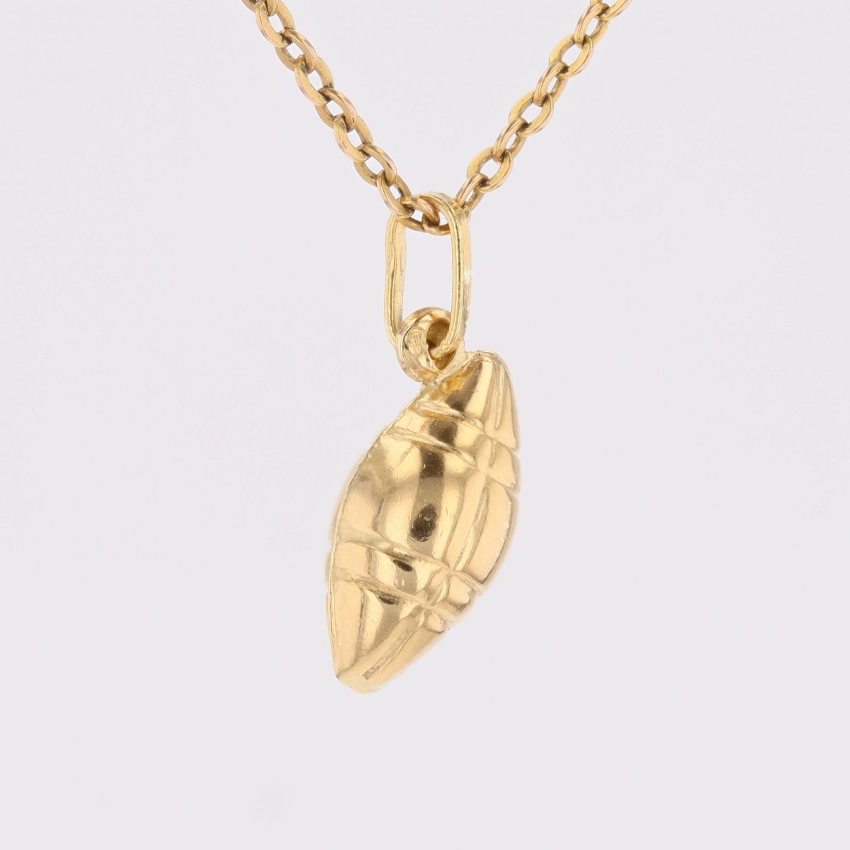 Yellow Gold Pendant American Soccer-photo-5