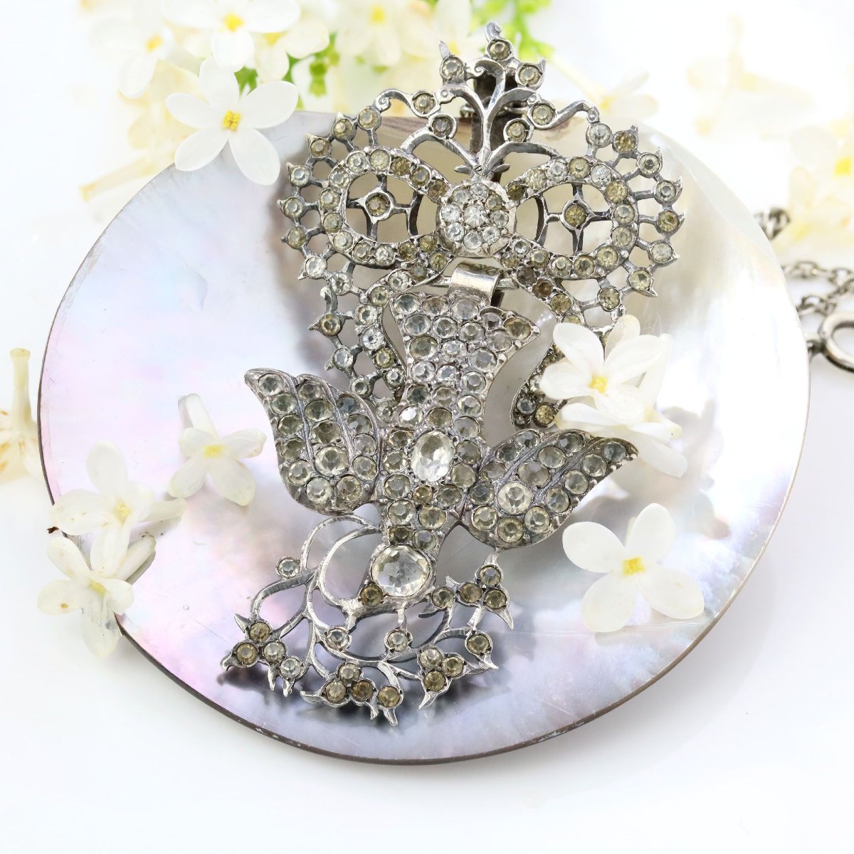 Collier ancien Saint Esprit argent-photo-3