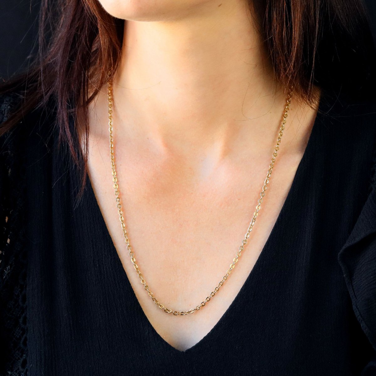 Round Forçat Chain In Yellow Gold-photo-2