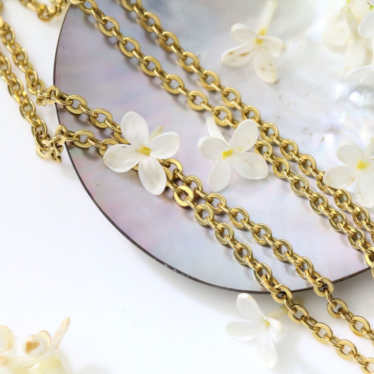 Round Forçat Chain In Yellow Gold-photo-3