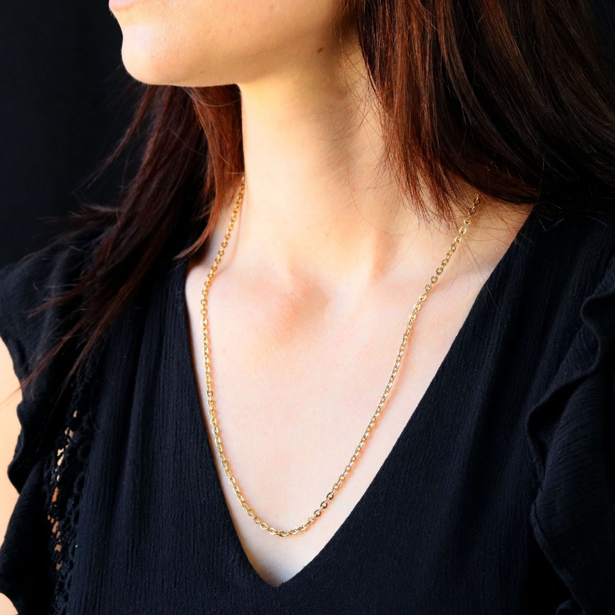 Round Forçat Chain In Yellow Gold-photo-2